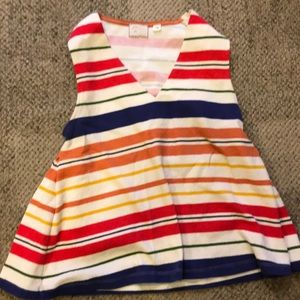 Anthropologie Striped Swing Tank